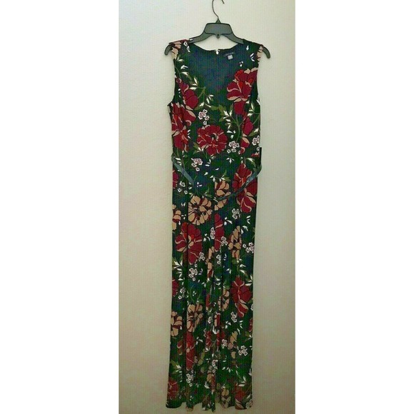 Tommy Hilfiger Belted Folk Floral Jumpsuit Navy - Picture 3 of 5